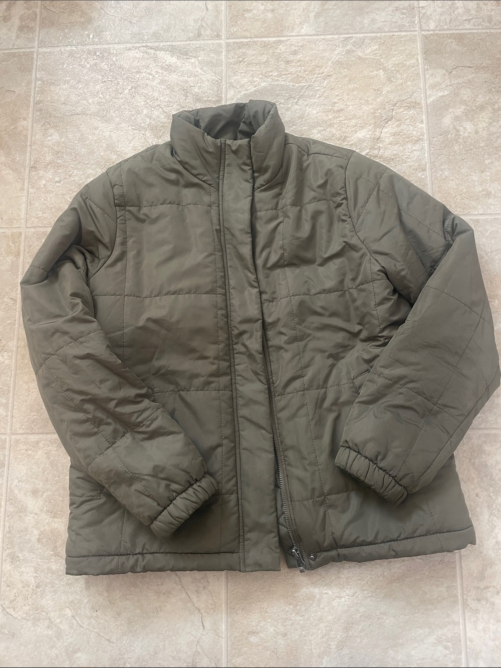 Thread & Supply Olive Green Puffer Coat